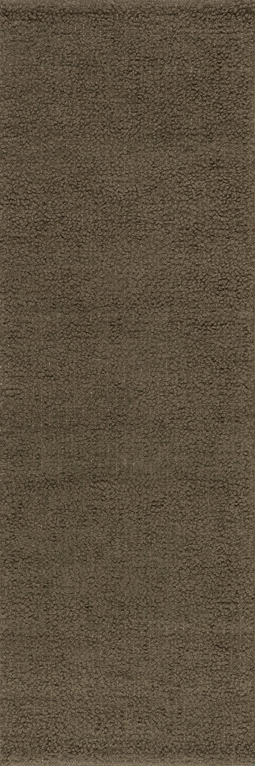 Zeva Textured Flatweave Shag Rug | Brown Olive