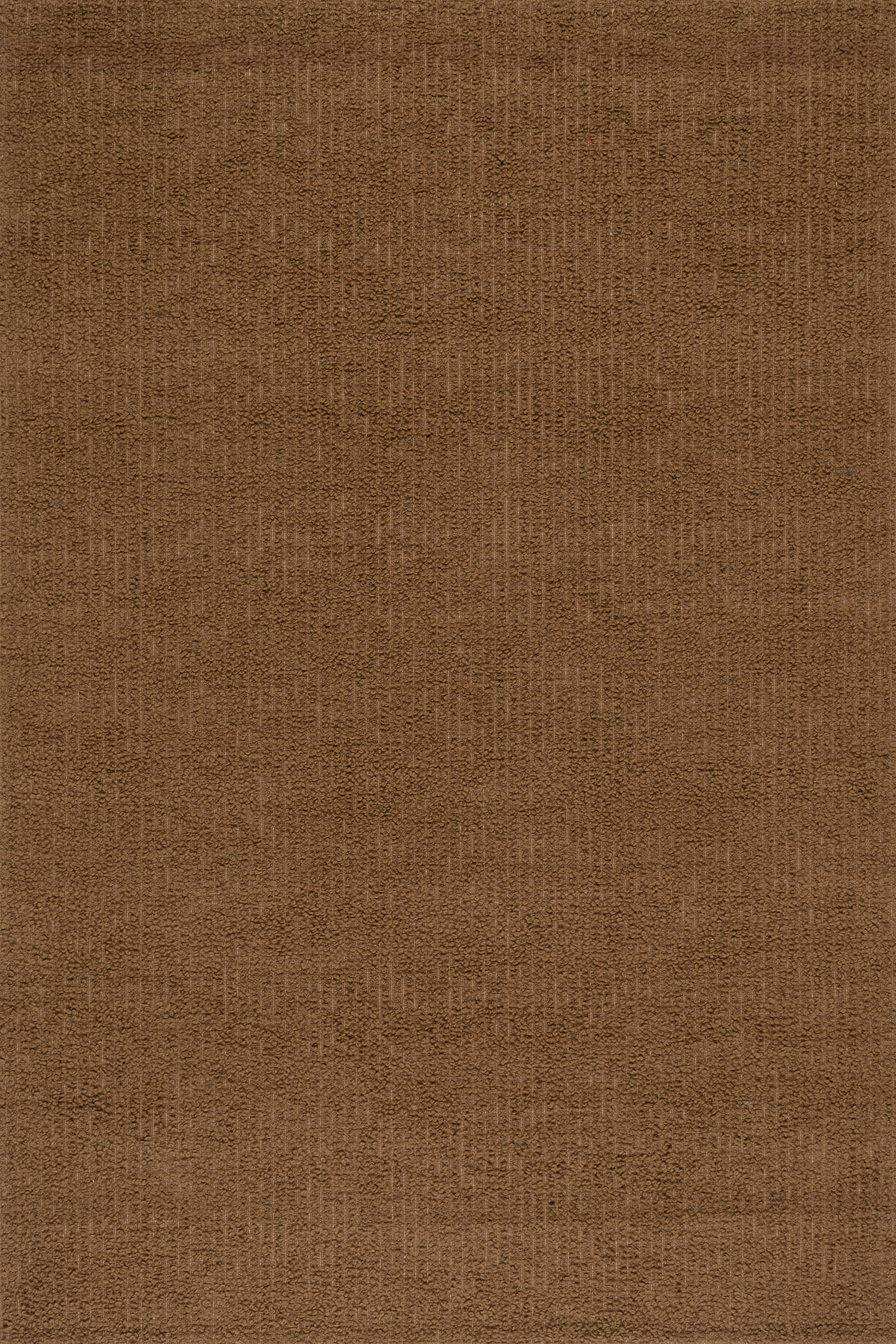 Zeva Textured Flatweave Shag Rug | Rust