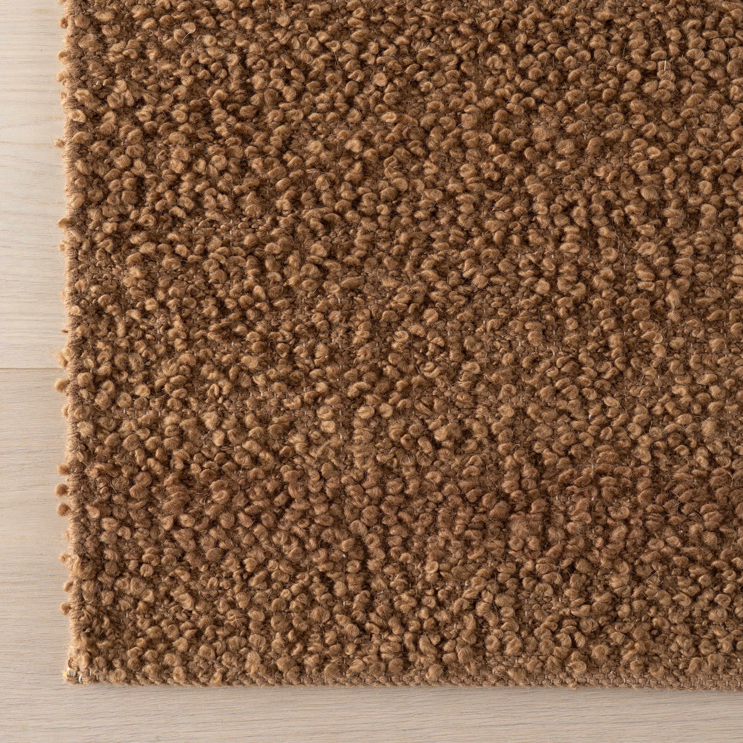 Zeva Textured Flatweave Shag Rug | Rust - Image 4