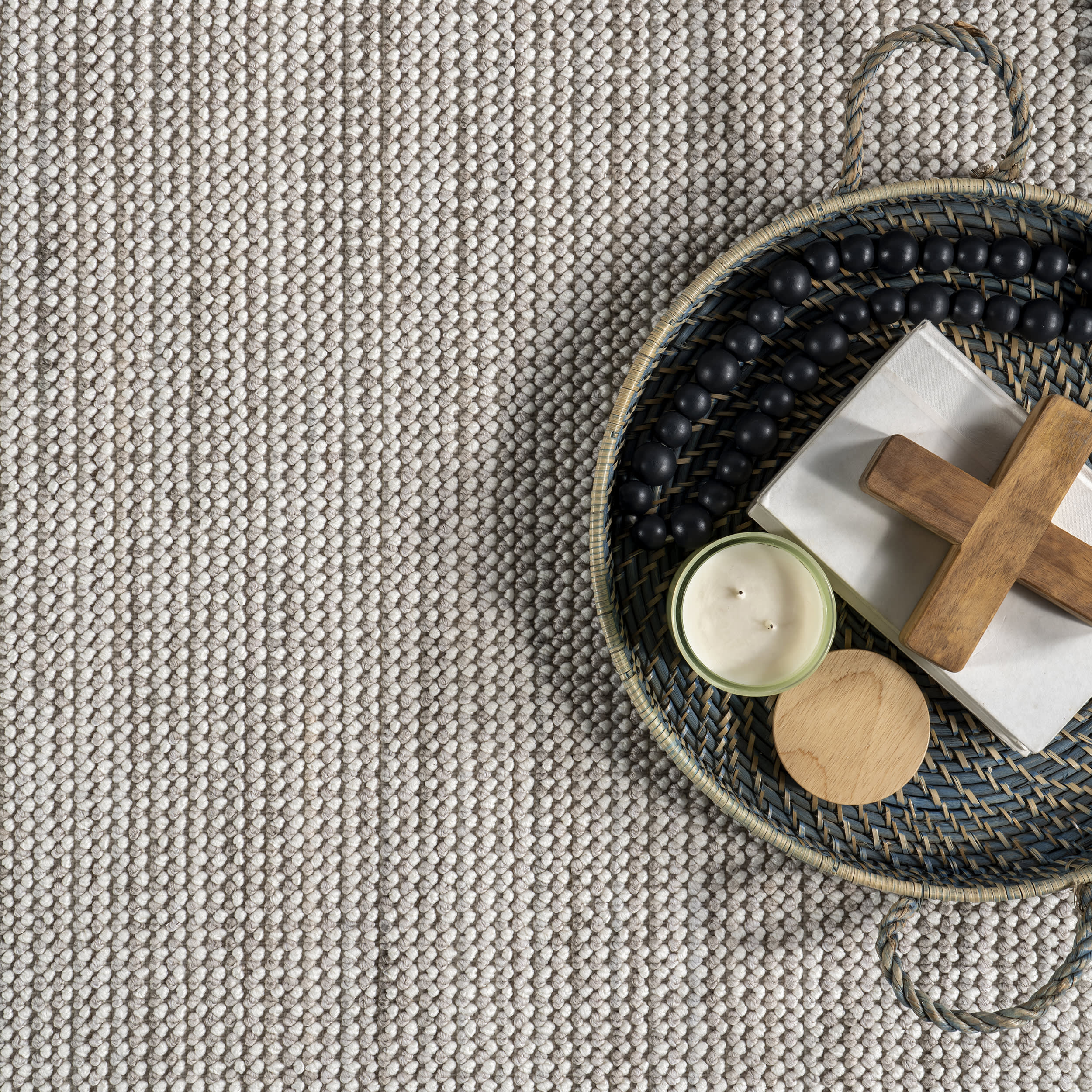 Zinnia Tasseled Rug | Light Grey - Image 6