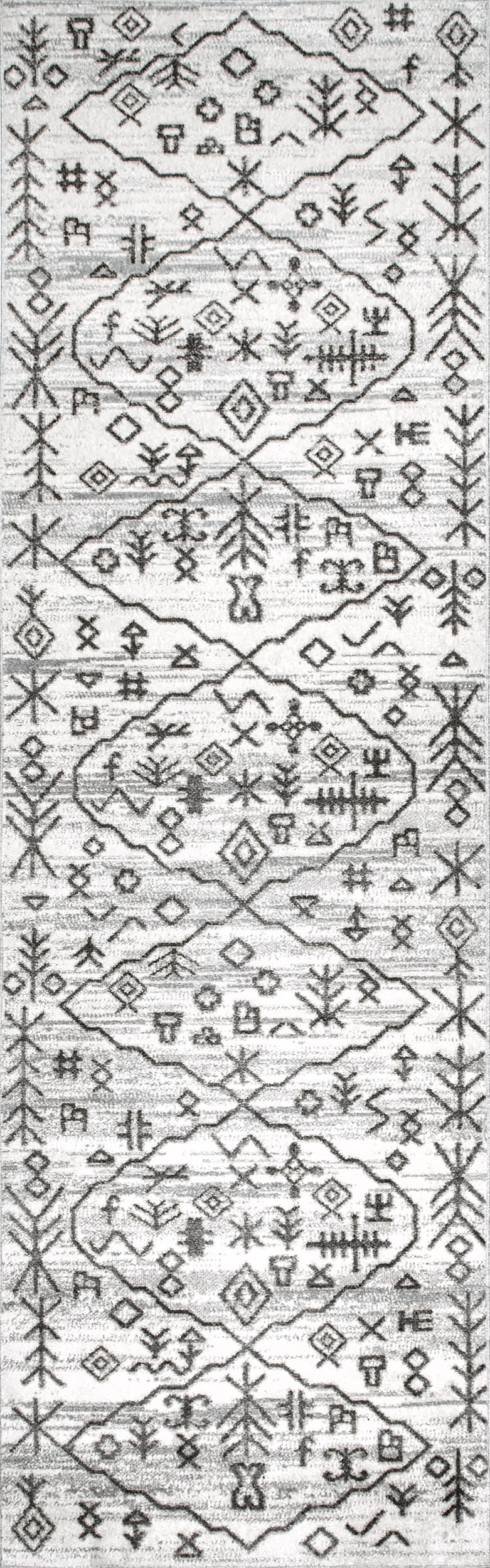 Ziomara Washable Symbolism Rug | Grey