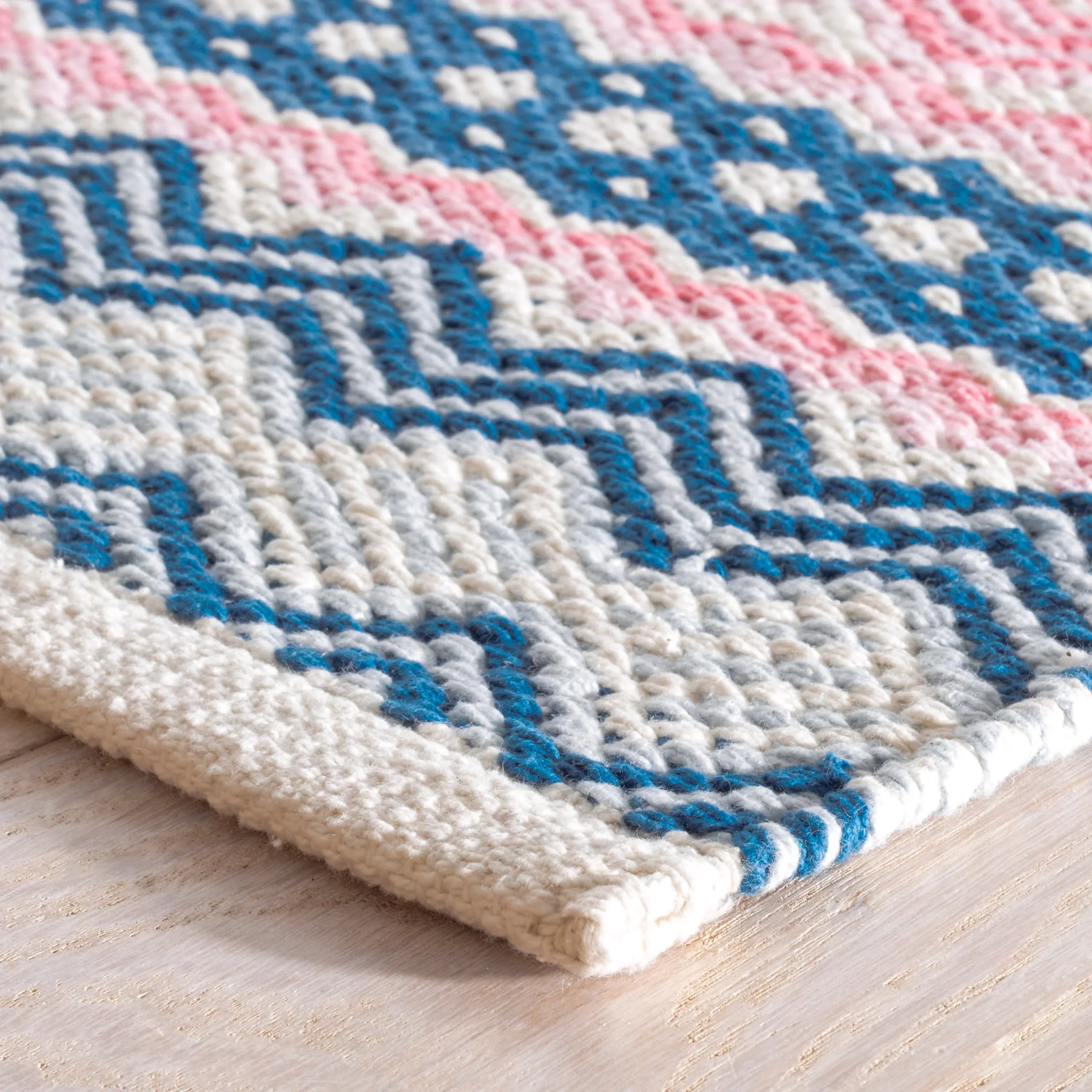 Zippie Stripe Handwoven Cotton Rug | Berry - Image 4