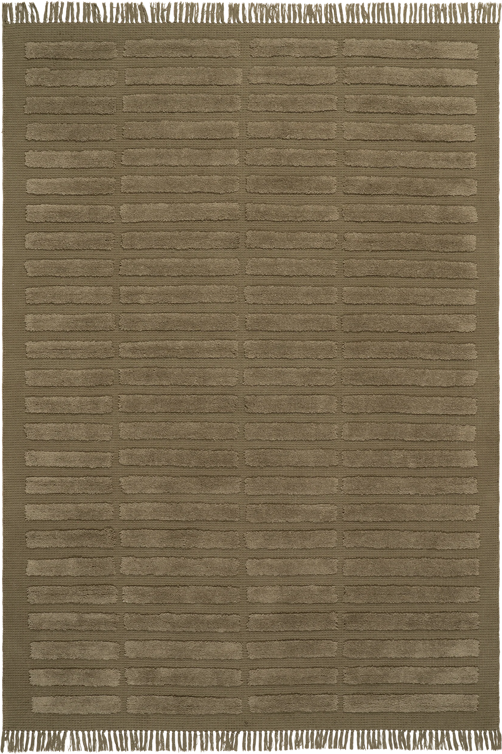 Zira Solid Mid-Century Modern Rug | Olive