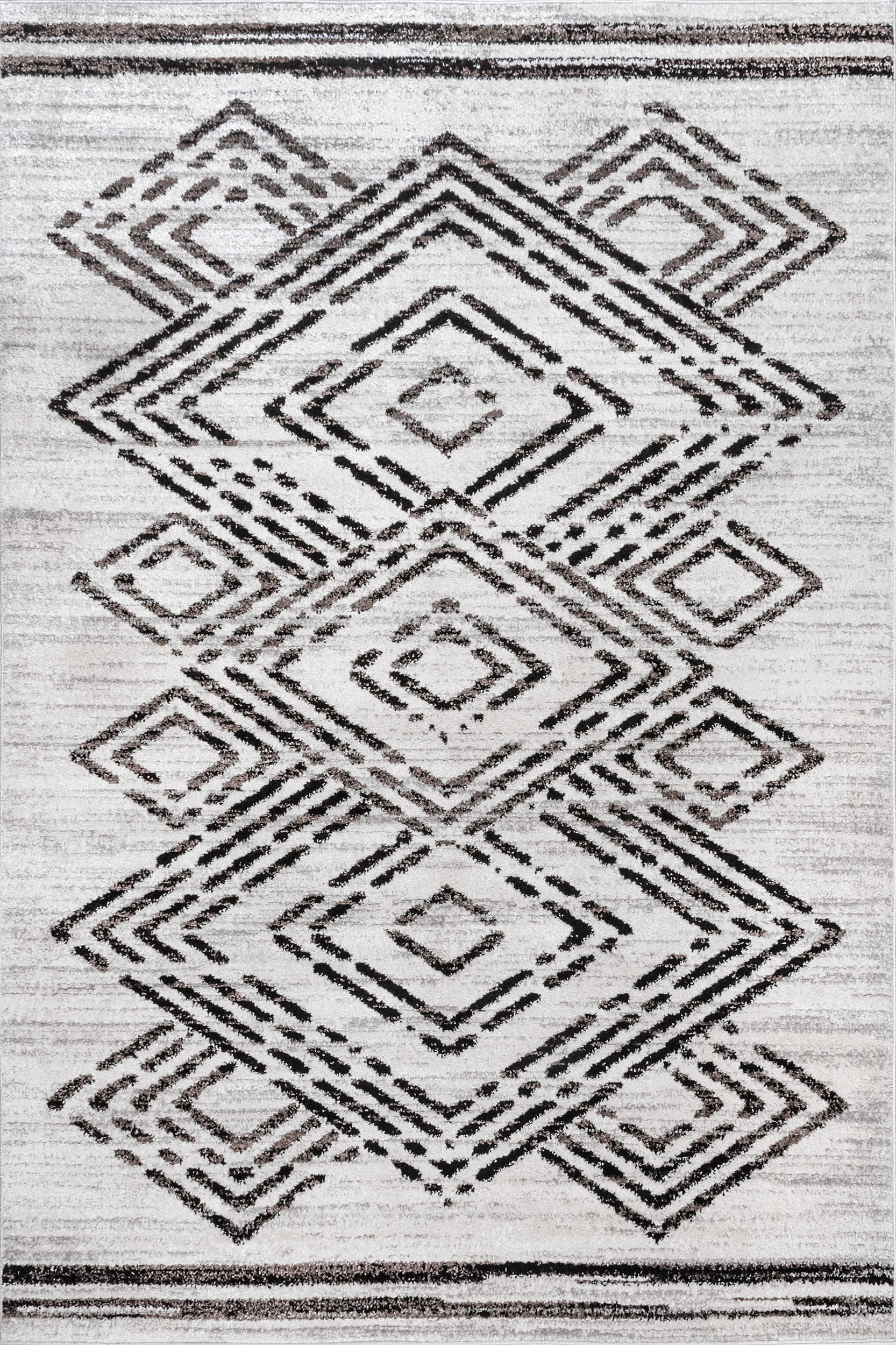 Zoe Diamond Geometric Rug | Beige