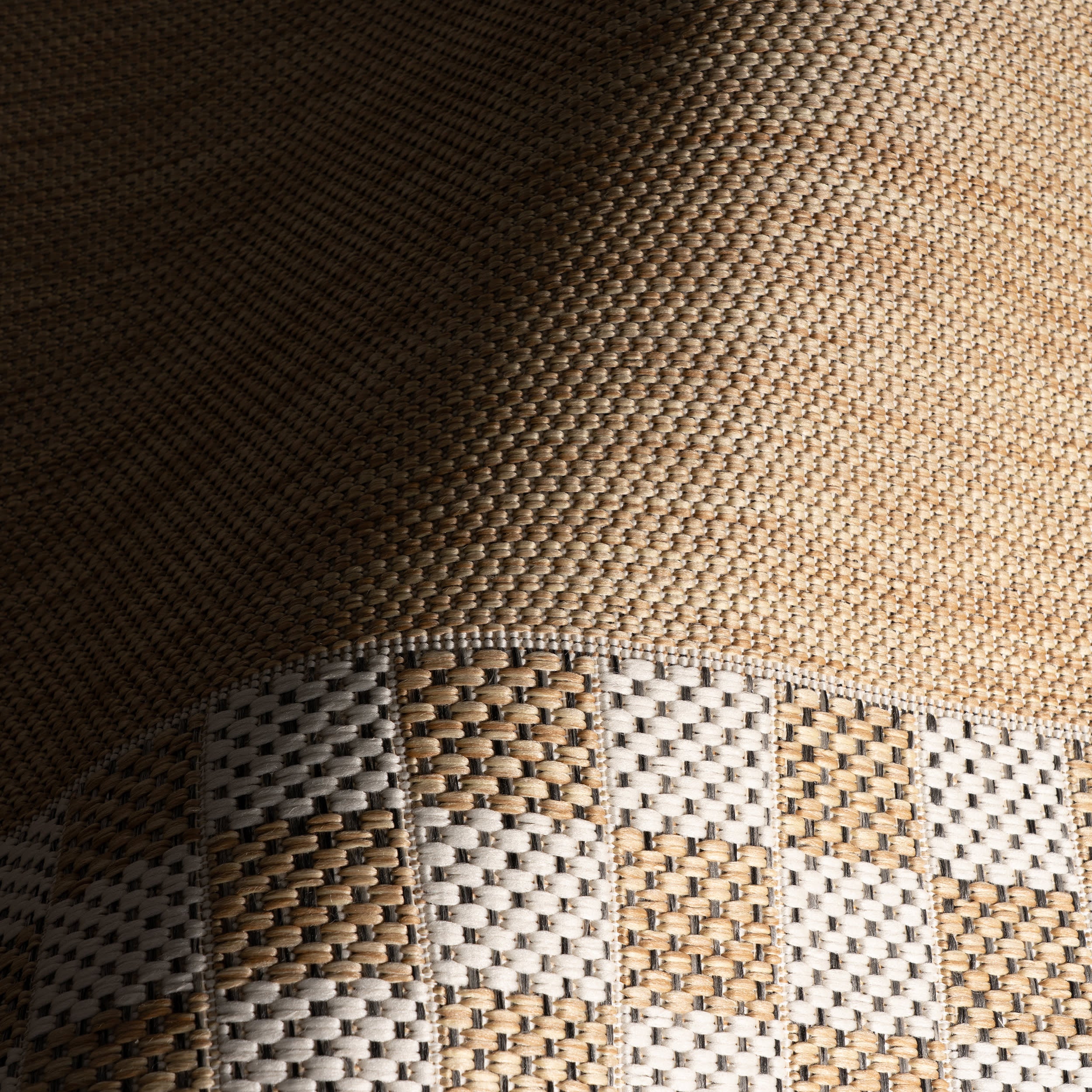 Zyrah Modern Checkered Indoor/Outdoor Rug | Ivory - Image 3