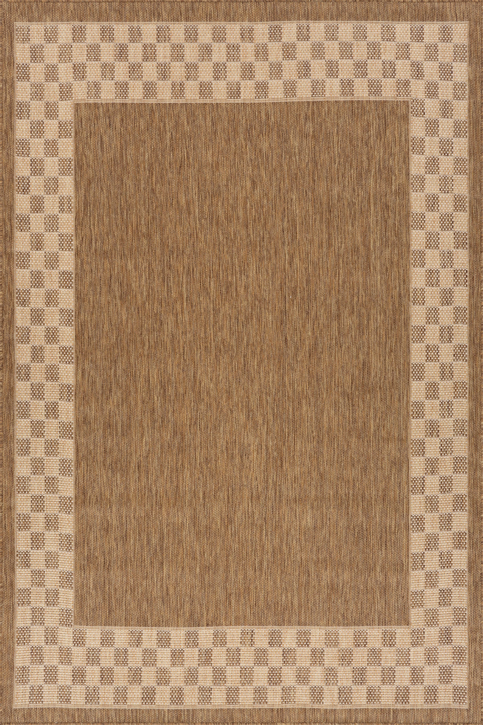 Zyrah Modern Checkered Indoor/Outdoor Rug | Natural